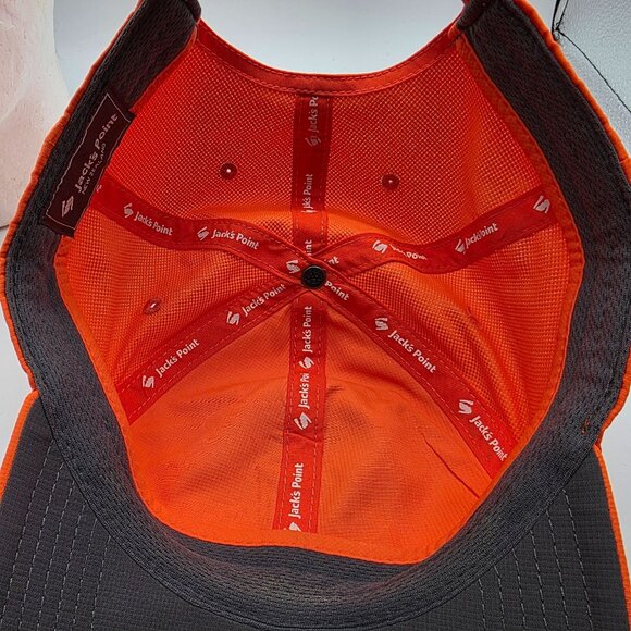 Jacks Point New Zealand Orange Adjustable Performance Cap Hat Logo Athletic - Picture 6 of 9